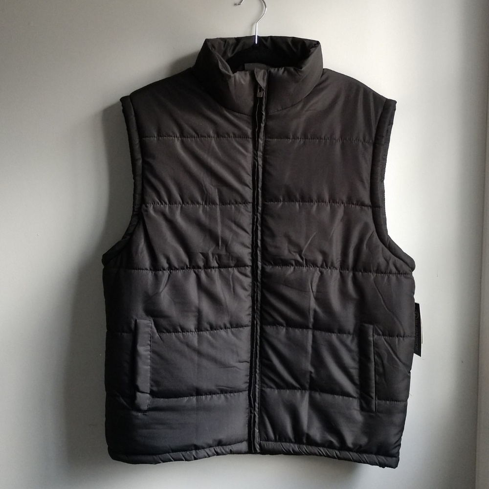 NWT Burnside Mens Black Puffer Vest